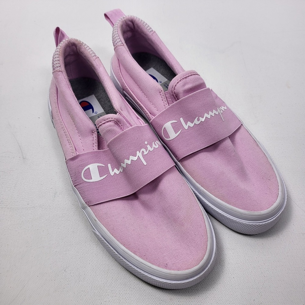 Champion Womens Rally Slip On Sneaker Pink Canvas Size 8W Excellent Cond  #23071